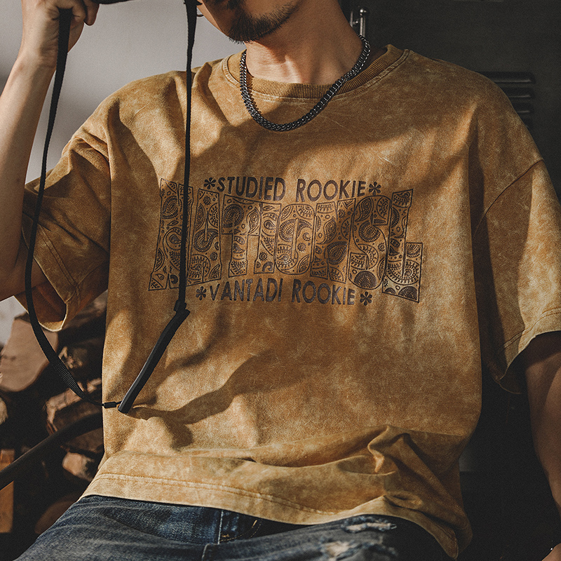 American Retro T-shirt Men's Short-sleeved A0921
