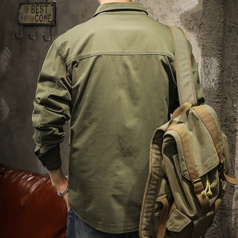 Multi Pocket Work Shirt Jacket A1053