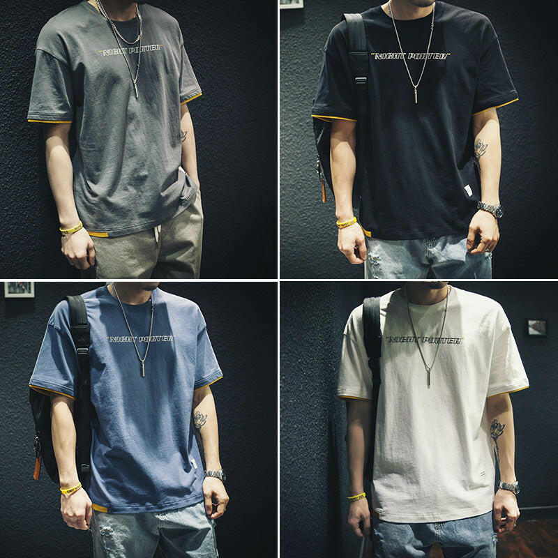Fake Two-piece Half-sleeved T-shirt A0139