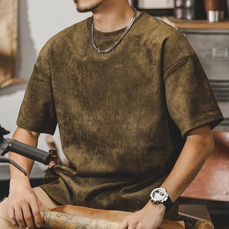 American Retro Washed T-shirt Short-sleeved A0913
