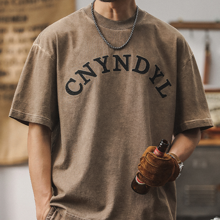 Washed Dirty Dyed Loose T-shirt A0964