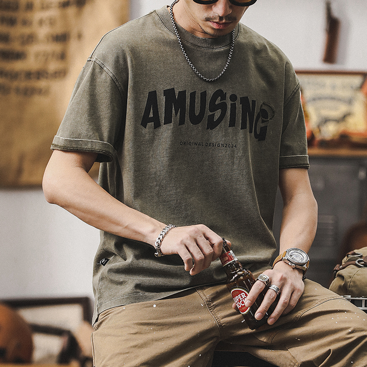 American Summer Short-sleeved T-shirt A0948