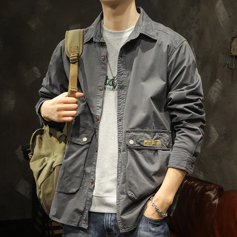 Multi Pocket Work Shirt Jacket A1053