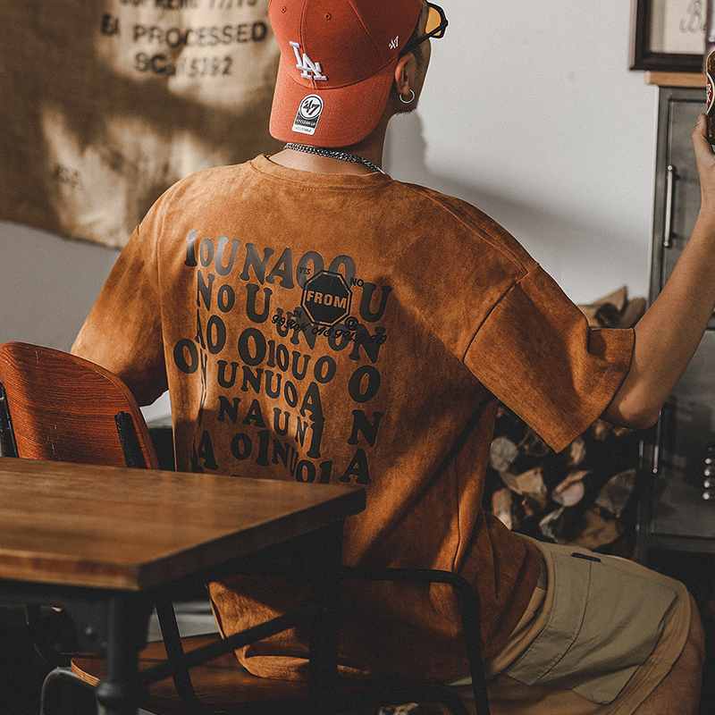 American Retro Men's T-shirt Short-sleeved A0919