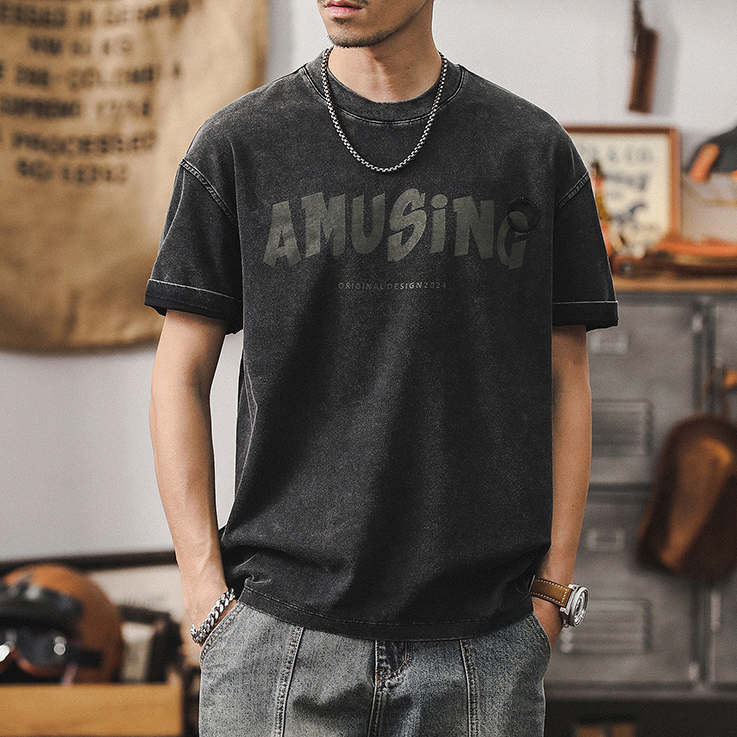 American Summer Short-sleeved T-shirt A0948