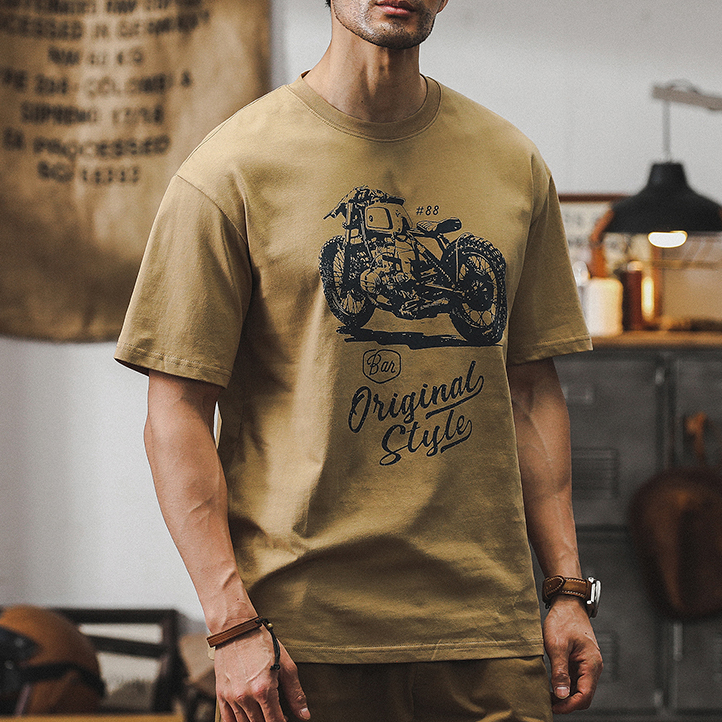 American Retro Short-sleeved Men's A0907