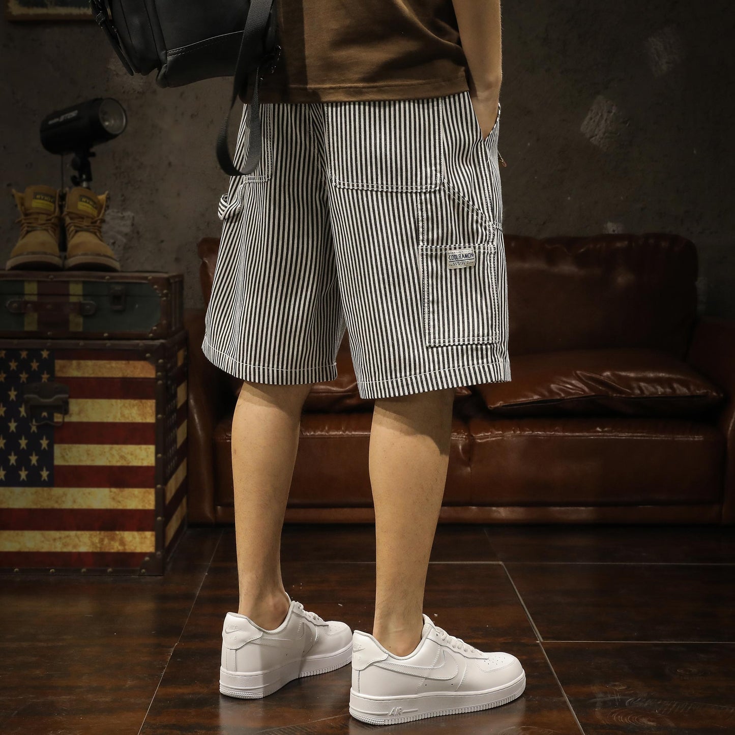 Street Vertical Striped Denim A1008
