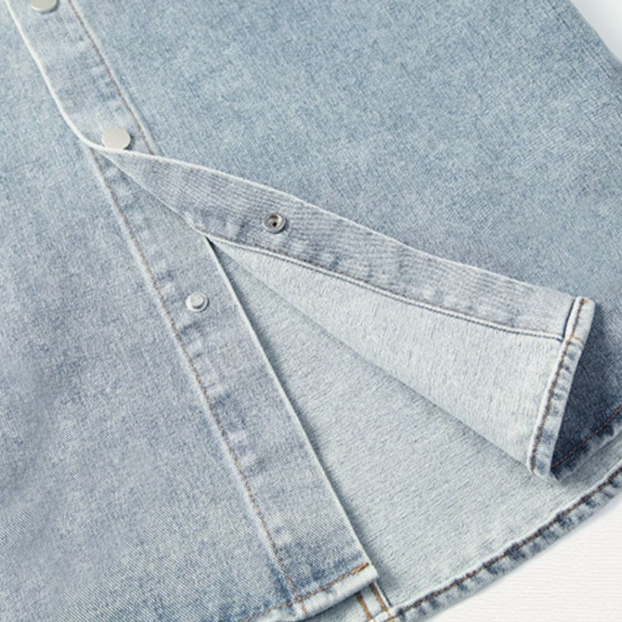 Summer Denim Shirt Short-sleeved A1017