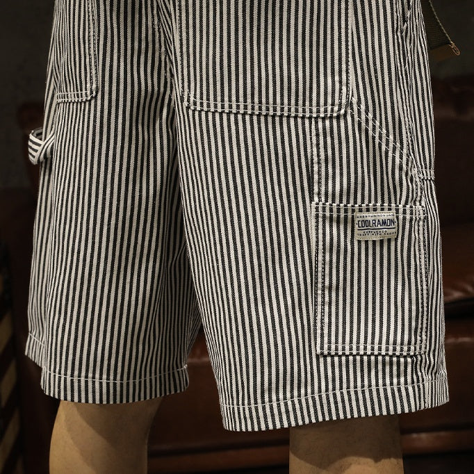 Street Vertical Striped Denim A1008
