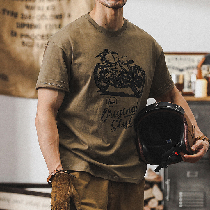 American Retro Short-sleeved Men's A0907