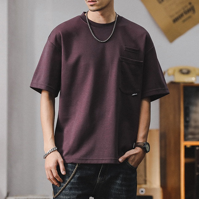 Round Neck Half Sleeve T-shirt Handsome Style A1006