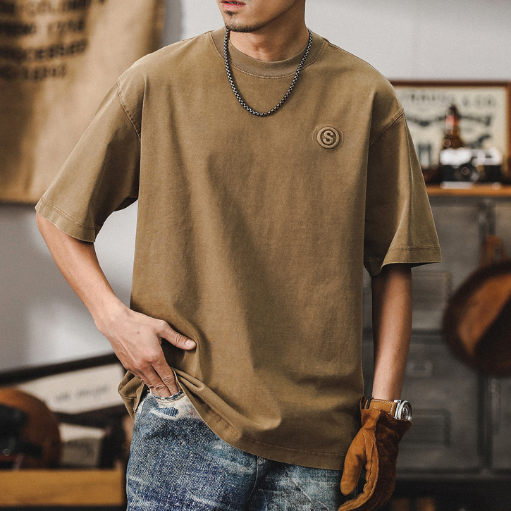 T-shirt Men's Three-dimensional Steel Printed A0897