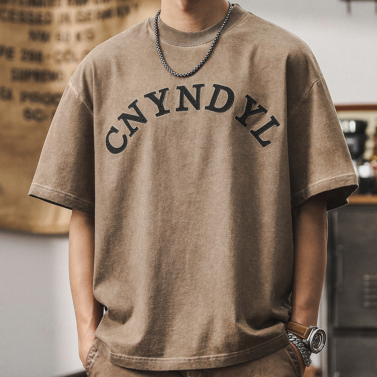 Washed Dirty Dyed Loose T-shirt A0964