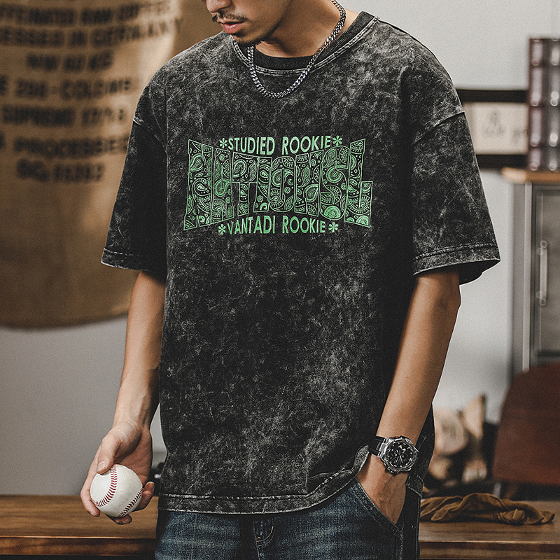 American Retro T-shirt Men's Short-sleeved A0921