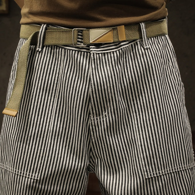 Street Vertical Striped Denim A1008