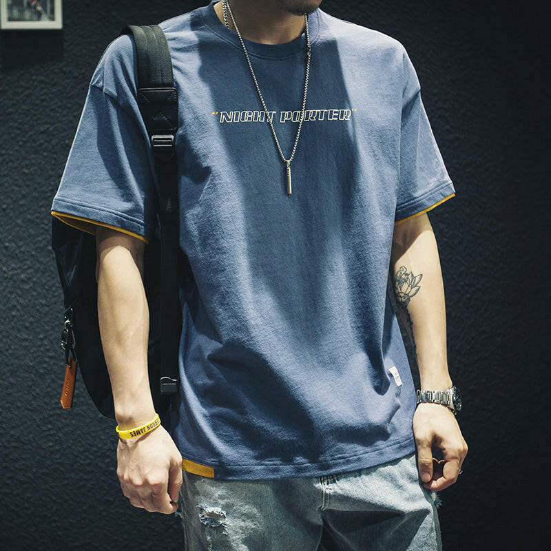 Fake Two-piece Half-sleeved T-shirt A0139