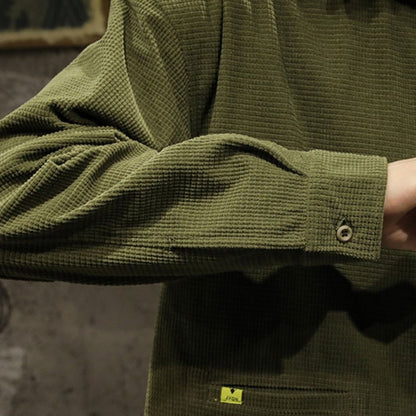 Casual Corduroy Work Shirt A1077
