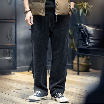Chenille Straight Sweatpants A1131