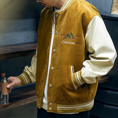 Baseball Uniform Loose Blocking Jacket A0364