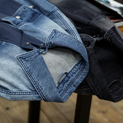 Spliced Denim Jacket Men's A0767