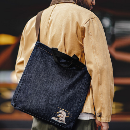 Denim One-Shoulder Crossbody Bag A0796