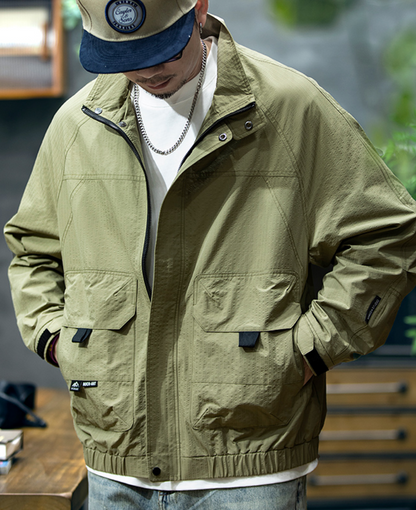 Stand Collar Work Jacket Men's A0805