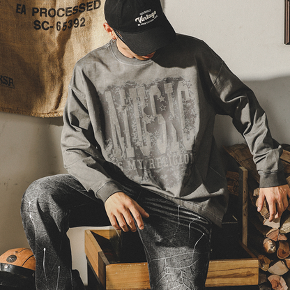 American Retro T-shirt Men's Long-sleeved A0835