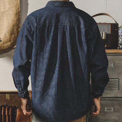 Long-sleeved Casual Vintage Workwear A0840