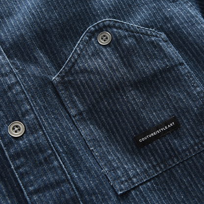 Long-sleeved Casual Vintage Workwear A0840