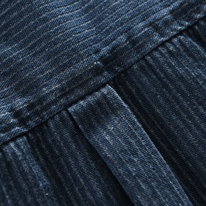 Long-sleeved Casual Vintage Workwear A0840