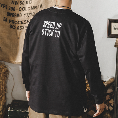 Large Size Long-sleeved T-shirt A0846