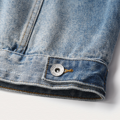 Multi-Pocket Heavy Denim Jacket A0882