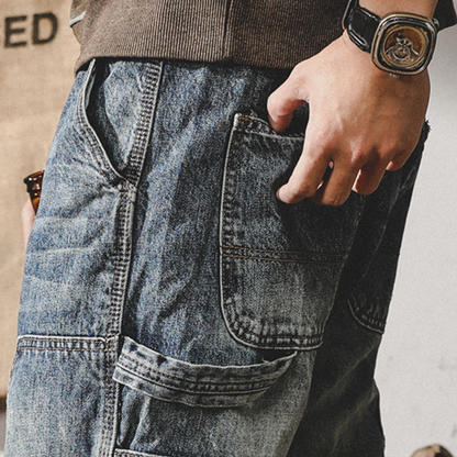 American Retro Loose Straight Hole Workwear A0885