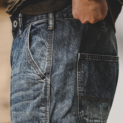 American Retro Loose Straight Hole Workwear A0885