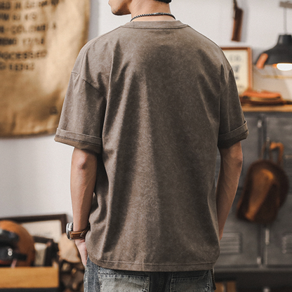 American Retro Cloud-dyed T-shirt A0929