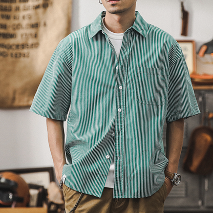 Striped Shirt Short Sleeve A0994