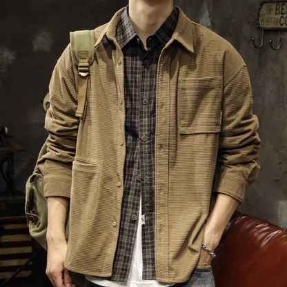 Casual Corduroy Work Shirt A1077