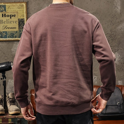 Round Neck Long Sleeve Sweatshirt A1108