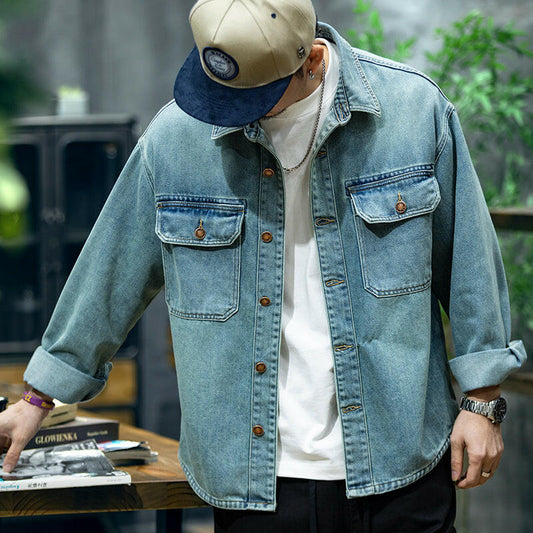 Long-sleeve Denim Shirt A0785