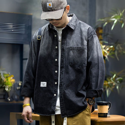 Washed Gradient Denim Shirt A1135