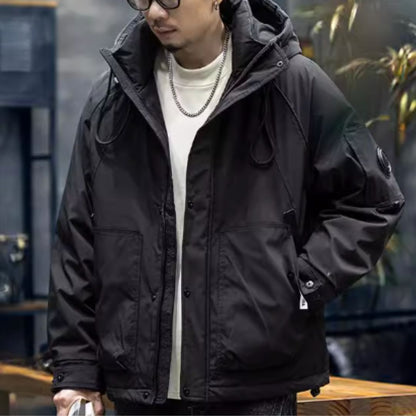 Multi-pocket Hooded Down Jacket A1142