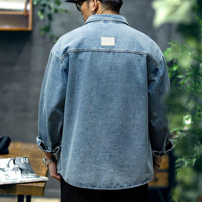 Long-sleeved Denim Shirt Men's A0762