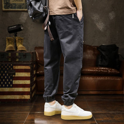 Big Pockets Loose Straight Casual Pants  A1020