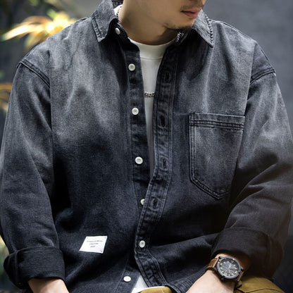 Washed Gradient Denim Shirt A1135