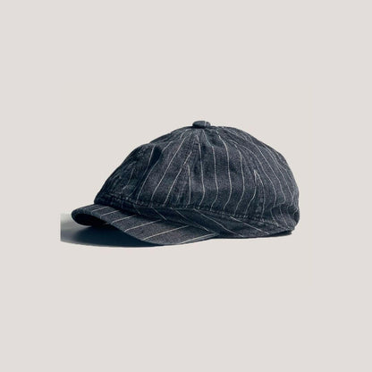 Denim Striped Casquette A0255