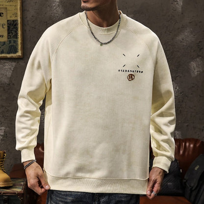 Design Niche Round Neck Sweatshirt A1107