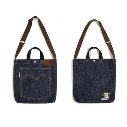 Denim One-Shoulder Crossbody Bag A0796