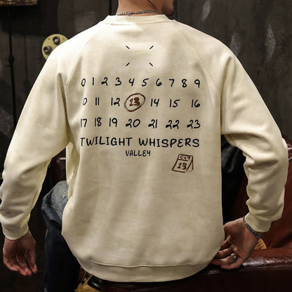 Design Niche Round Neck Sweatshirt A1107