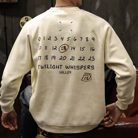 Design Niche Round Neck Sweatshirt A1107