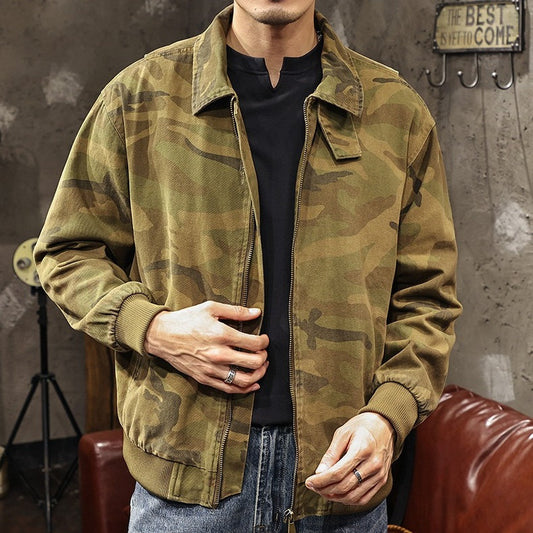 Camouflage Lapel Jacket A1101